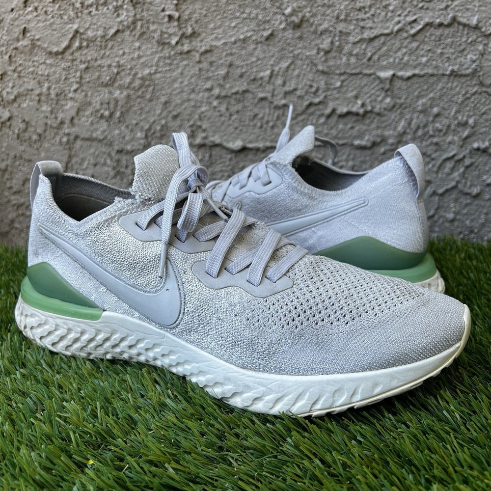 Nike Shoes Men Size 10.5 Epic React Flyknit 2 Ocean Fog Arctic Punch Read Desc